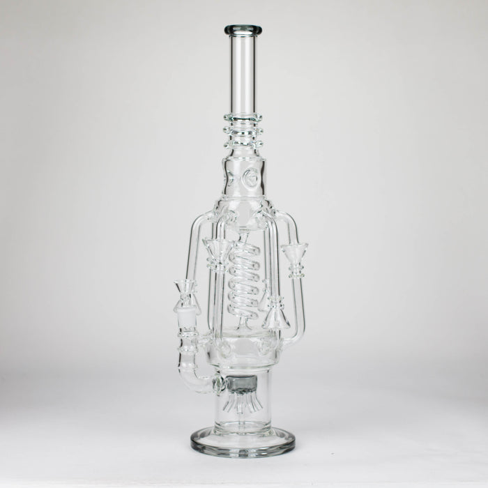 19" Coil Glass water recycler bong [C1576] Glass Bong Canadian Distributor Black