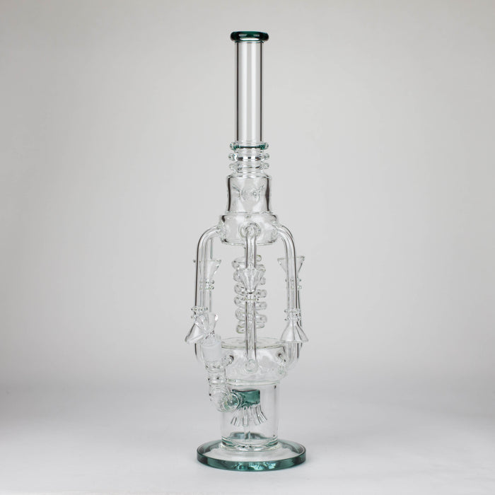 19" Coil Glass water recycler bong [C1576] Glass Bong Canadian Distributor Teal