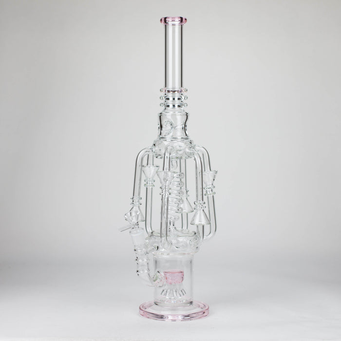 19" Coil Glass water recycler bong [C1576] Glass Bong Canadian Distributor Pink