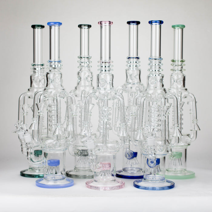 19" Coil Glass water recycler bong [C1576] Glass Bong Canadian Distributor