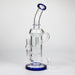 11″ Straight Tube Glass Recycler Bong With Color Base [C1556] Glass Bong Canadian Distributor
