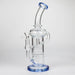 11″ Straight Tube Glass Recycler Bong With Color Base [C1556] Glass Bong Canadian Distributor Light Blue
