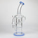 11″ Straight Tube Glass Recycler Bong With Color Base [C1556] Glass Bong Canadian Distributor Jade Blue