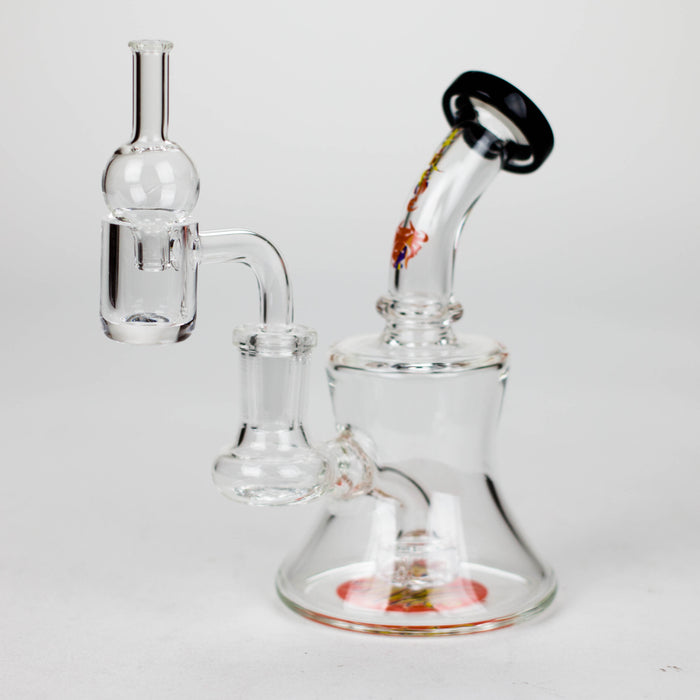 Xtreme | 5" Oil Rig with quartz banger [BT4409] Glass Rig Canadian Distributor Crocoite (A)