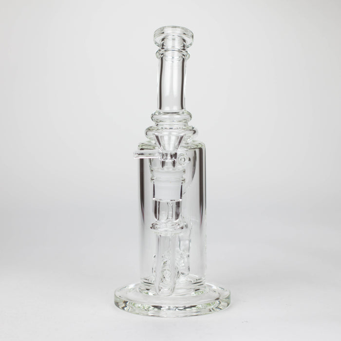 10″ Straight Tube Recycler Glass Bong [C1555] Glass Bong Canadian Distributor