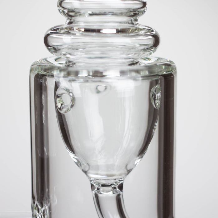 10″ Straight Tube Recycler Glass Bong [C1555] Glass Bong Canadian Distributor