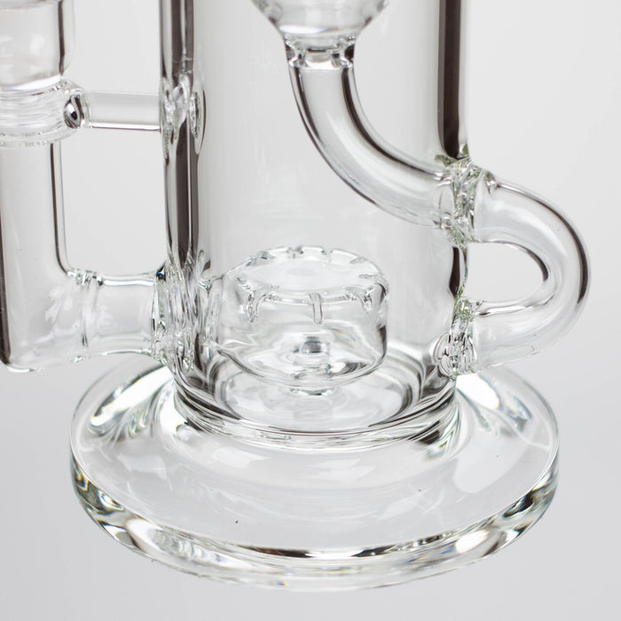 10″ Straight Tube Recycler Glass Bong [C1555] Glass Bong Canadian Distributor