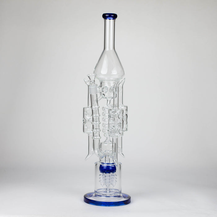 20" Coil Glass water recycler bong [C1577] Glass Bong Canadian Distributor Dark Blue