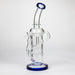 11″ Straight Tube Glass Recycler Bong With Color Base [C1556] Glass Bong Canadian Distributor Dark Blue