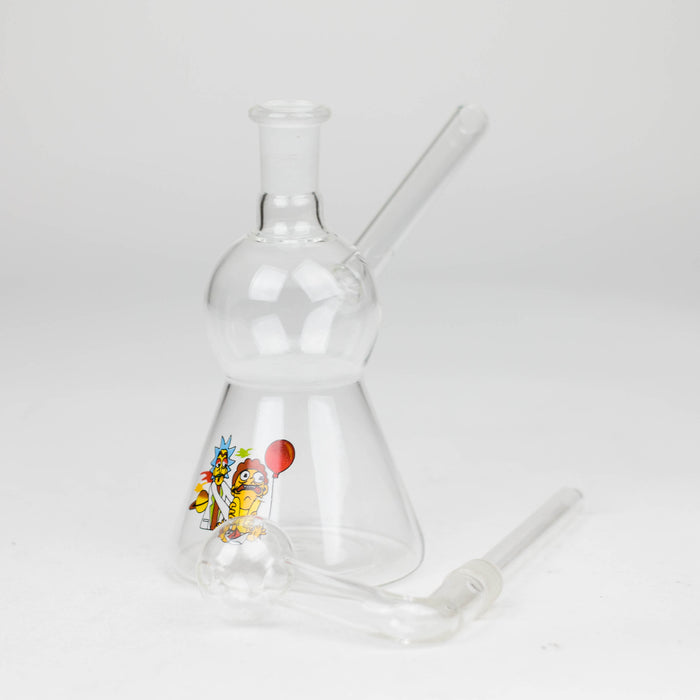 6.5" glass oil rig sticker Rig Bongzie Smokes
