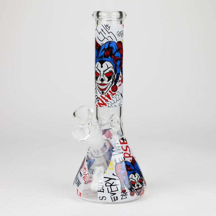 10" Glass Bong With Clown Design Bongs 777 Smoke Design2