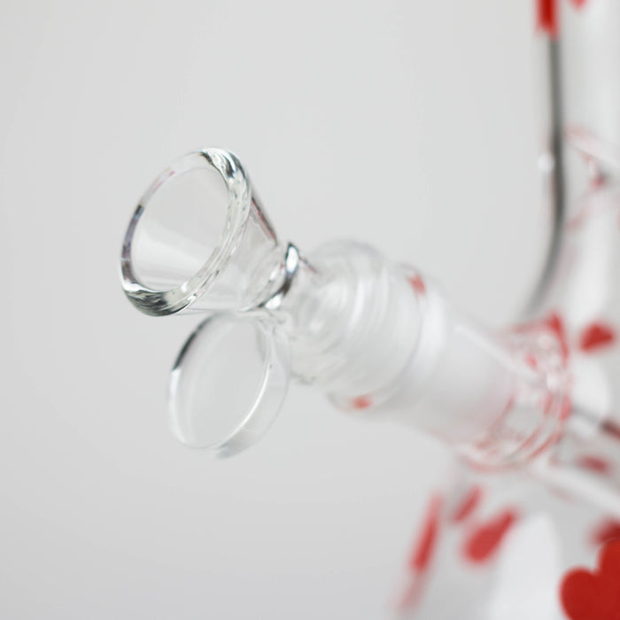 10" Glass Bong With Happy Valentine's Day Design Glass Bong 777 Smoke