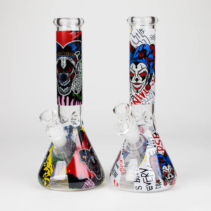 10" Glass Bong With Clown Design Bongs 777 Smoke