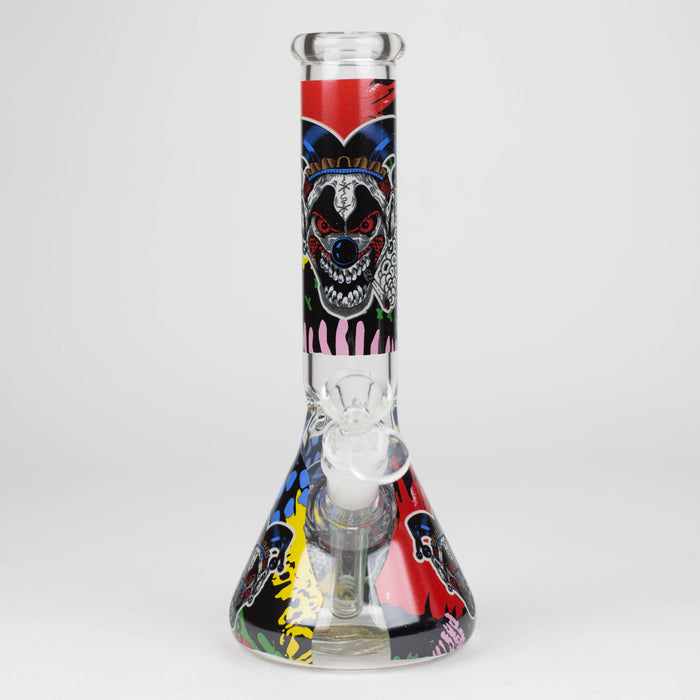 10" Glass Bong With Clown Design Bongs 777 Smoke