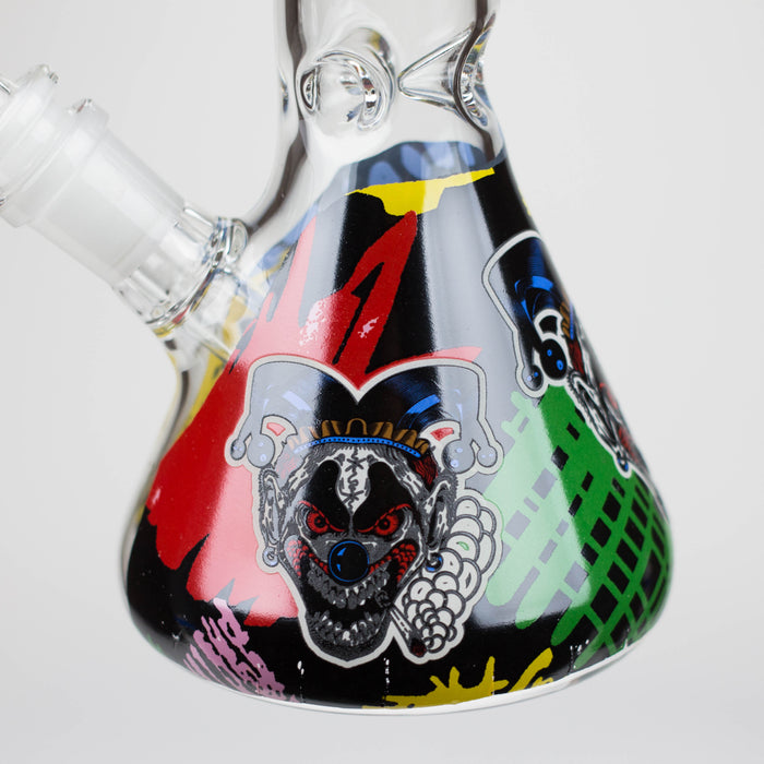 10" Glass Bong With Clown Design Bongs 777 Smoke