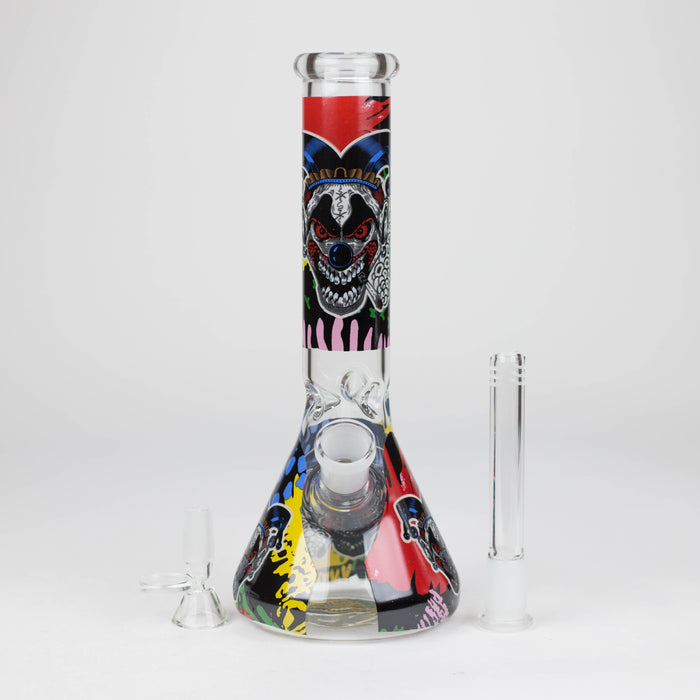 10" Glass Bong With Clown Design Bongs 777 Smoke