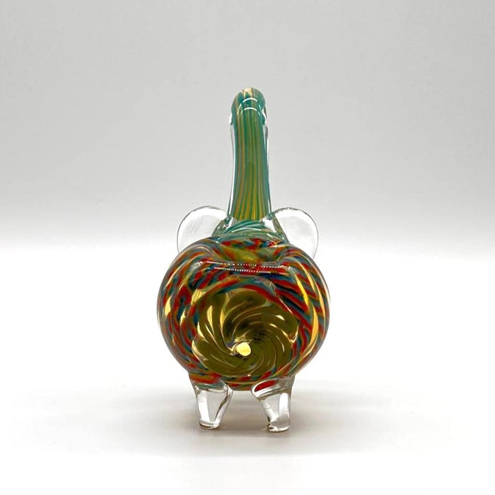 4" Elephant shape insideout pipe Glass Hand Pipe NIBO Distribution