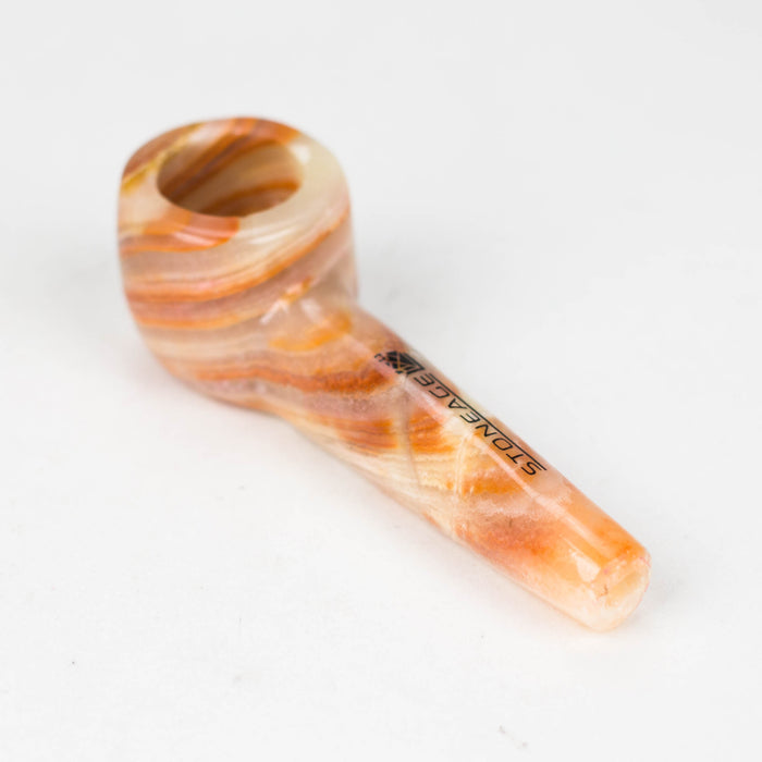 StoneAge | 4" Handmade Tobacco Smoking Pipe – Model: Curve, Includes Gift Box Quartz · Stone Pipe NicePrice