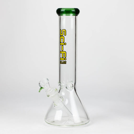 12" 7mm Beaker Glass Bong Beaker Bong Super Supplys Inc Green