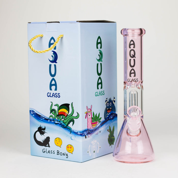AQUA | 10″ Glass Bong with Percolator & Bowl [B2] – Box of 12 Glass Bong Canadian Distributor