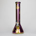 14" Leaf 7mm Glass Bong – Rainbow Oil Slick [AK080] Glass Bong Canadian Distributor