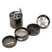 2.4" Hand Cranked Gunmetal Grinder 4 Pieces Box of 6 Display Pack NIBO Distribution