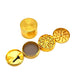Gold Grinder 63mm 4 parts Box of 6 Display Pack NIBO Distribution