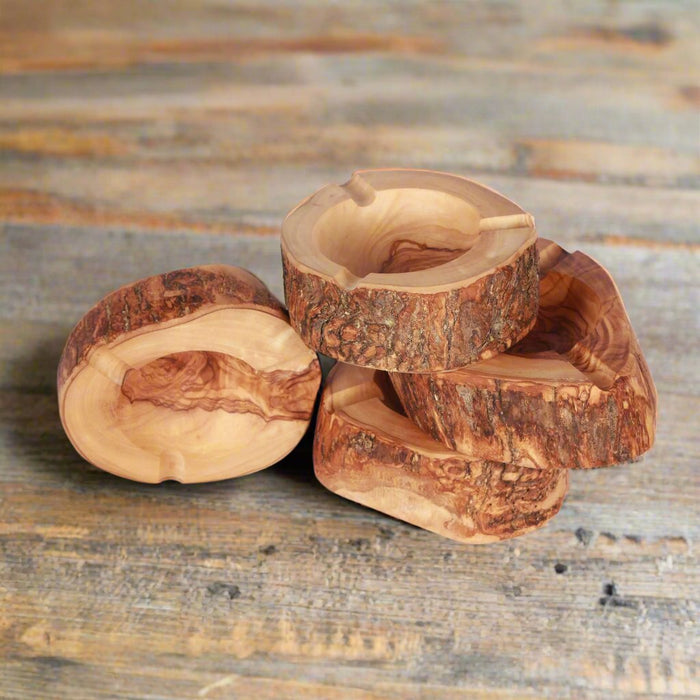 VOW | Olive wood Rustic Ashtray Wooden Ashtray Variety Olive Wood