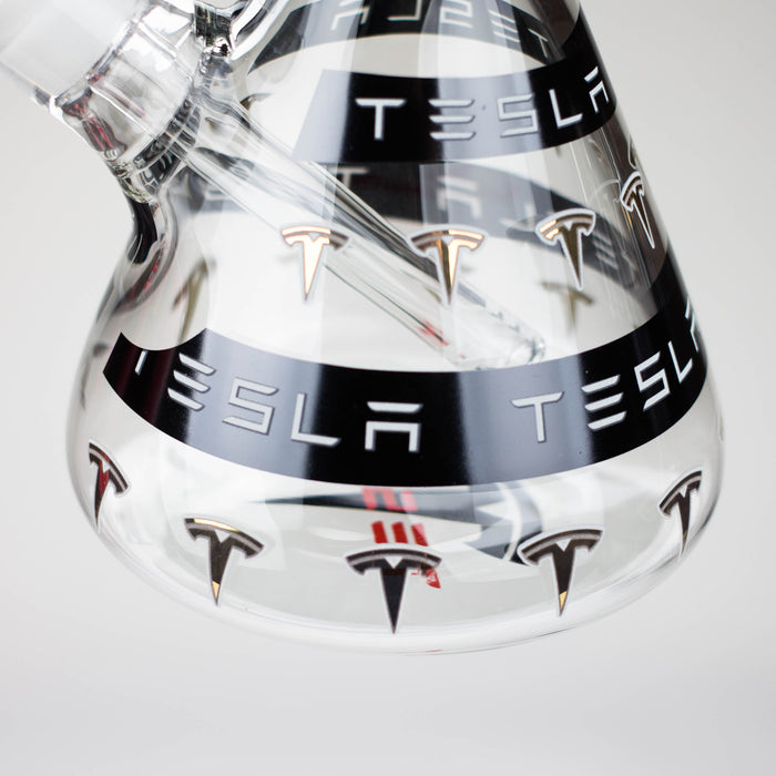 TSLA Glow in the Dark 14" 9 mm glass bong [PIP866] Glass Bong NIBO Distribution