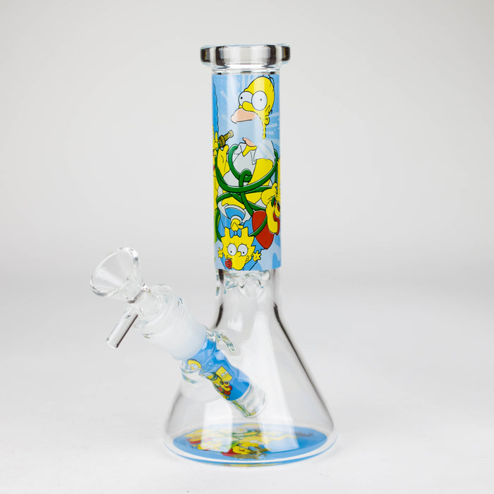 7.5" 4mm Cartoon Design Beaker Bong [PIP877] Glass Bong NIBO Distribution Design C