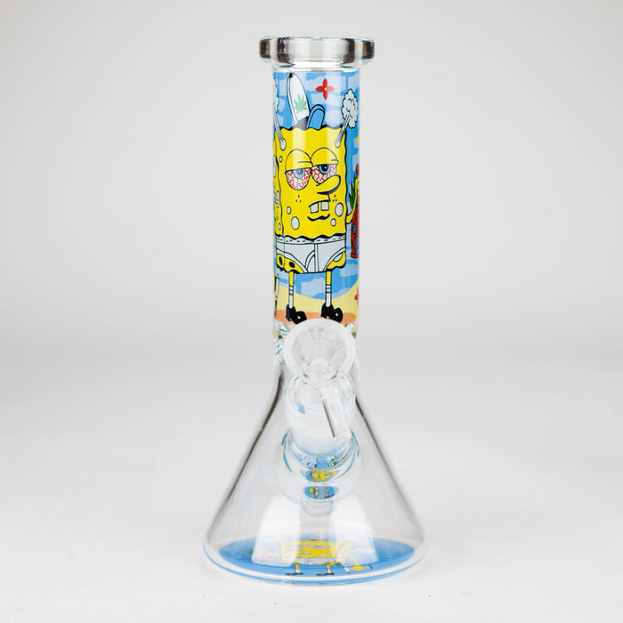 7.5" 4mm Cartoon Design Beaker Bong [PIP877] Glass Bong NIBO Distribution