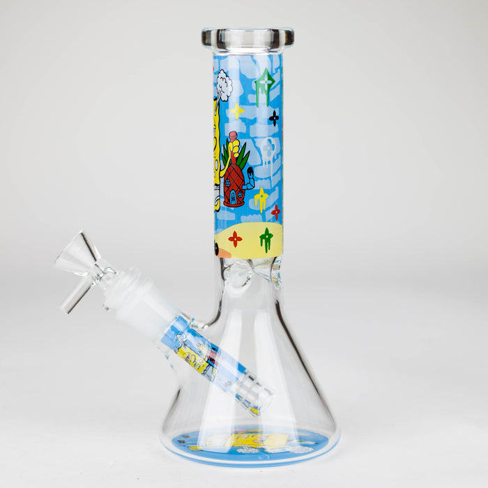 7.5" 4mm Cartoon Design Beaker Bong [PIP877] Glass Bong NIBO Distribution