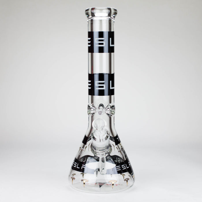 TSLA Glow in the Dark 14" 9 mm glass bong [PIP866] Glass Bong NIBO Distribution