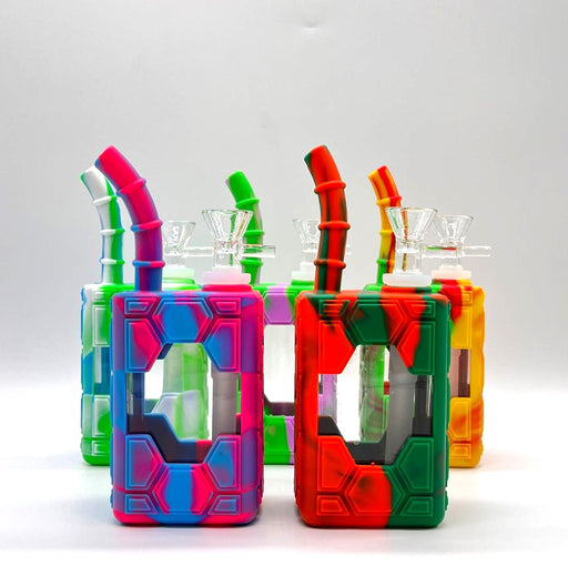 7" Silicone Juice Box bong-Assorted Color Bongs NIBO Distribution