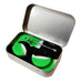 2*5ml Non-Stick Silicone Container Tin Box Set with 1 Steel Dab Tool Case Herbhuggers Camo(Black/Green/White)