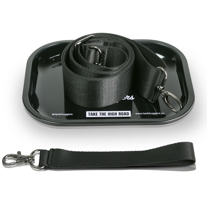 Herbhuggers | Smell Proof Bag with Combination Lock + Metal Rolling Tray Pouch Herbhuggers