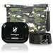 Herbhuggers | Smell Proof Bag with Combination Lock + Metal Rolling Tray Pouch Herbhuggers Woodlands Camouflage (Green/Black/Brown/Beige)