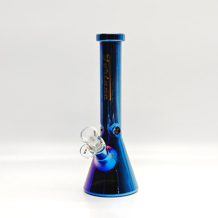 Fortune | 9" 4mm Electroplate Beaker Bong [093204E] Glass Bong Fortune Design B