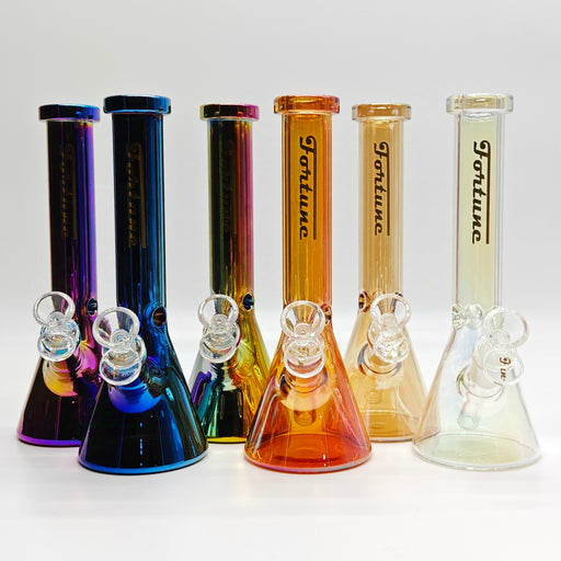 Fortune | 9" 4mm Electroplate Beaker Bong [093204E] Bongs Fortune