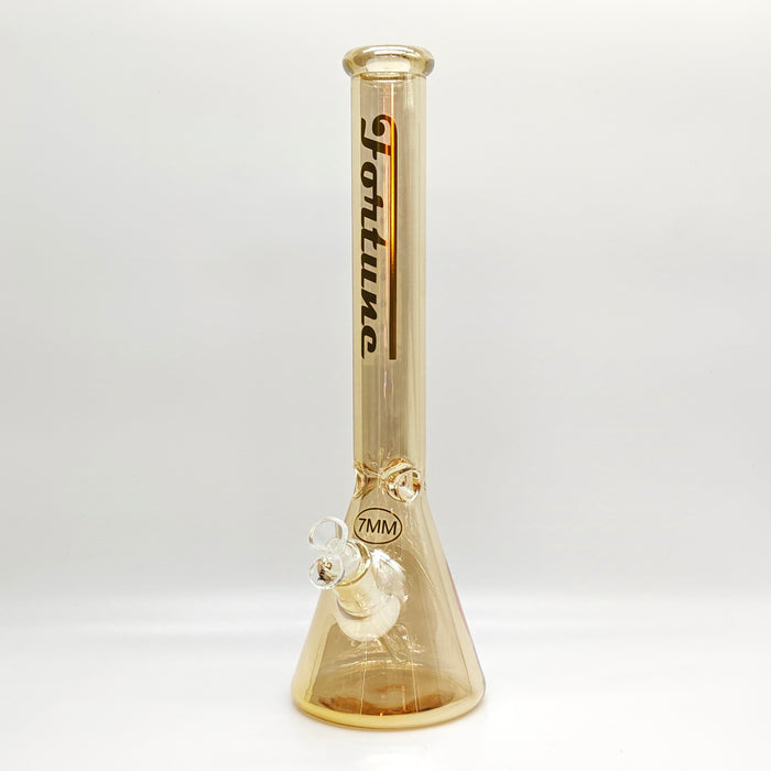 Fortune | 18" Electroplate Glass Beaker Bong [185007E] Glass Bong Fortune Design C