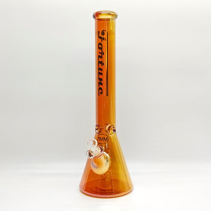 Fortune | 18" Electroplate Glass Beaker Bong [185007E] Glass Bong Fortune Design B