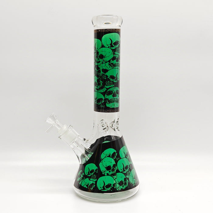 14" 7mm Skull Beaker Glass Bong [P8] Glass Bong Super Supplys Inc