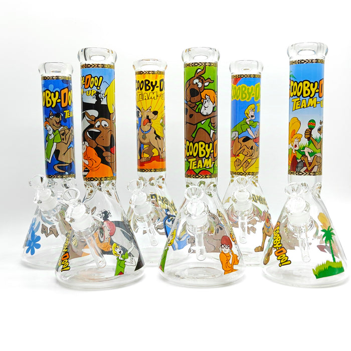 14" 7mm Cartoon Beaker Glass Bong [P22] Glass Bong Super Supplys Inc