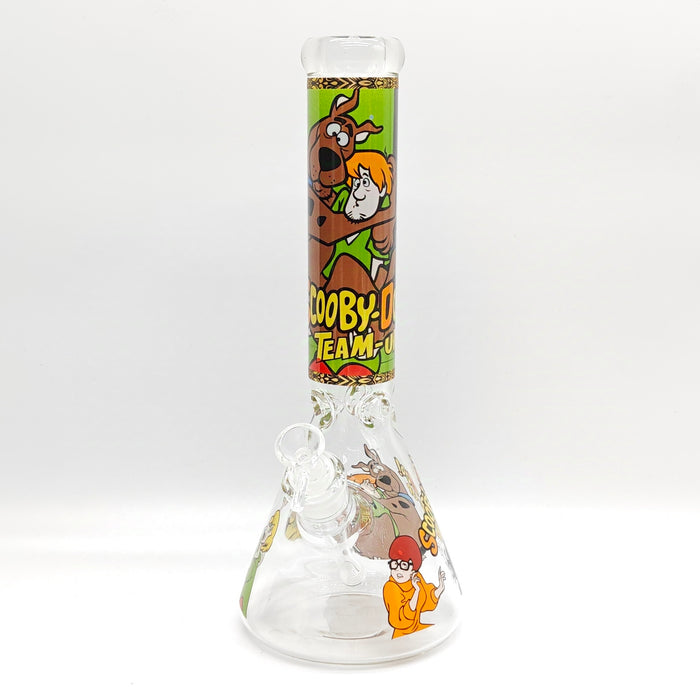 14" 7mm Cartoon Beaker Glass Bong [P22] Glass Bong Super Supplys Inc Design B