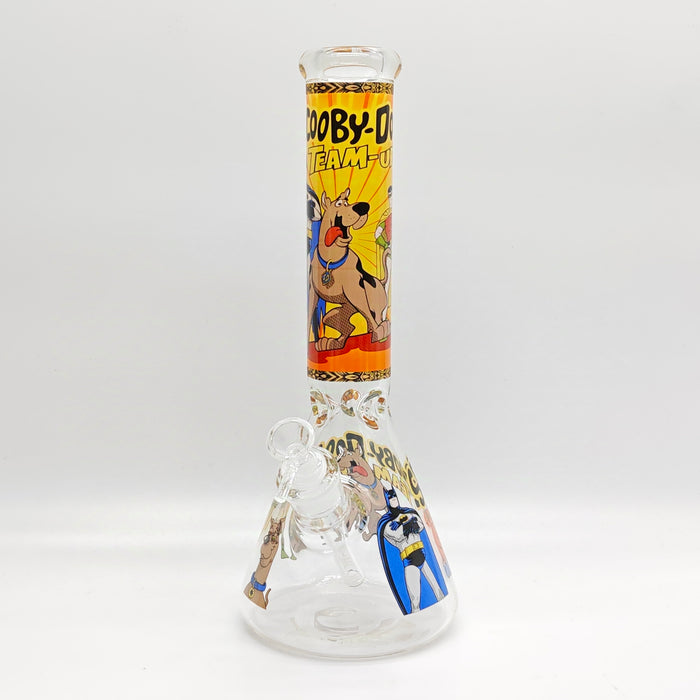 14" 7mm Cartoon Beaker Glass Bong [P22] Glass Bong Super Supplys Inc Design E