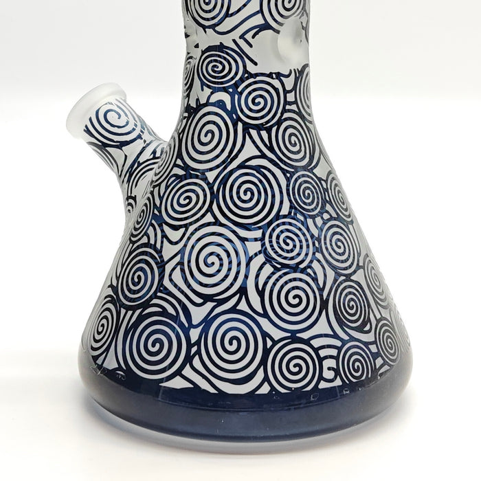 14" 5mm Abstract Design Beaker Glass Bong [LOT0072] Glass Bong Super Supplys Inc