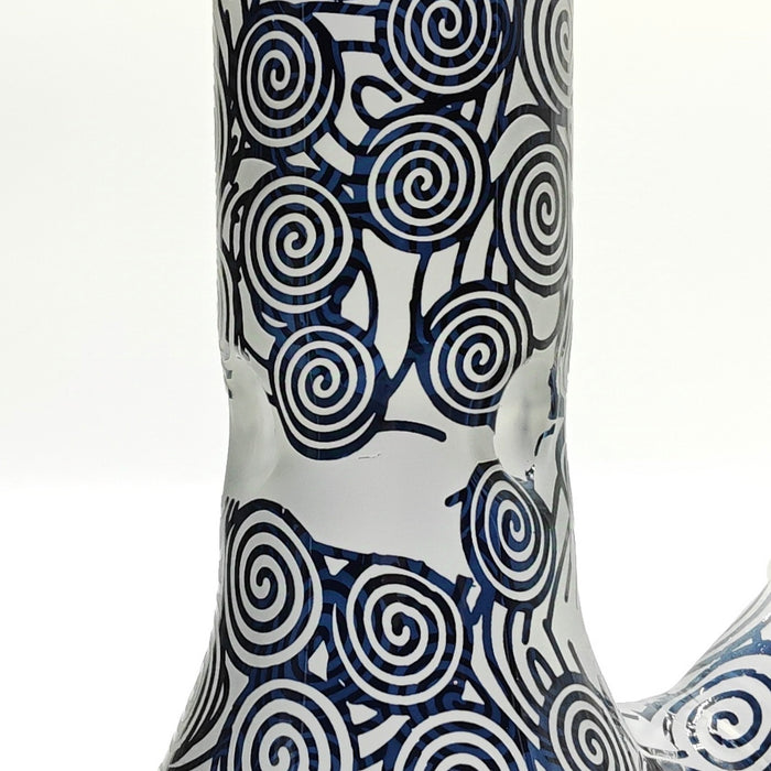14" 5mm Abstract Design Beaker Glass Bong [LOT0072] Glass Bong Super Supplys Inc