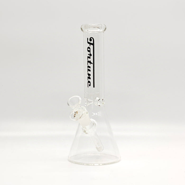 Fortune | 10" 4mm Color Beaker bong [103804] Glass Bong Fortune Clear