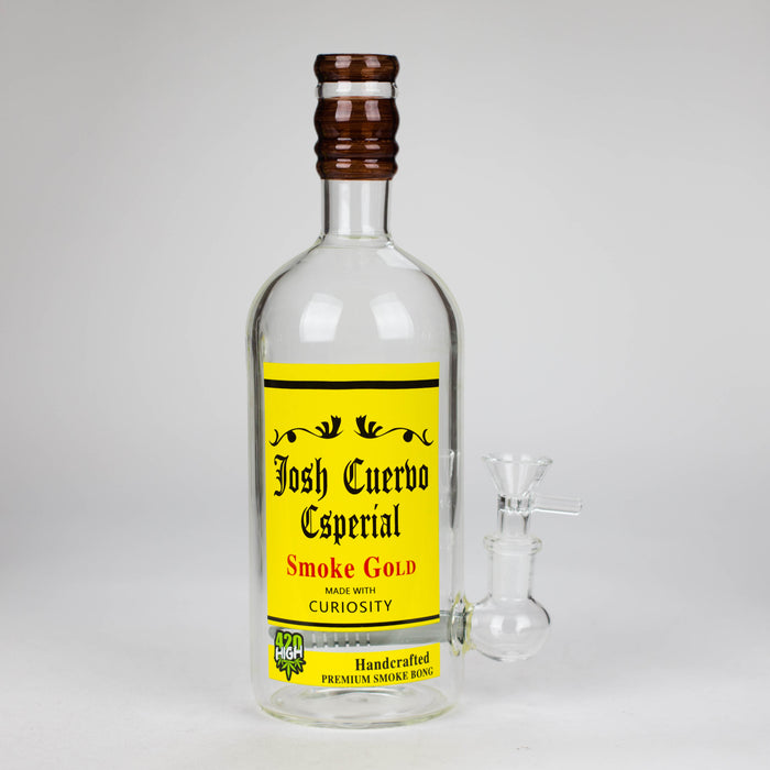9" Liquor Bottle Glass Bong [MK-BB01] Glass Bong JJ Distribution Josh Cuerbo-7