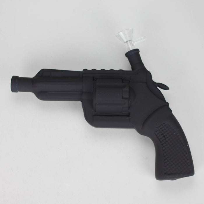 7.5" Pistol Glass Bong [MK-BB02] Glass Bong JJ Distribution Black